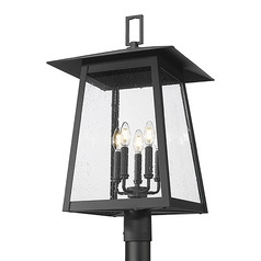 Z-Lite Rainer Black Post Light