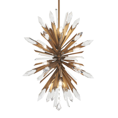 Elsa 12-Light Pendant in Painted Gold by Metropolitan Lighting