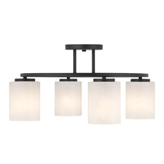 Savoy House Lighting Herron Matte Black Semi-Flushmount Light