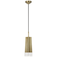 Matcha LED Mini Pendant in Antique Brass by Visual Comfort Signature