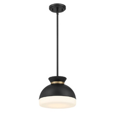 Brian Patrick Flynn Gidget Pendant in Black & Gold by Crystorama