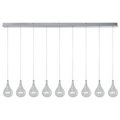 Larmes 56-Inch Linear Pendant in Polished Chrome by ET2 Lighting