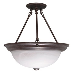 15-Inch Semi-Flush Mount Old Bronze by Nuvo Lighting