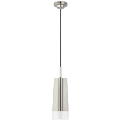 Matcha LED Mini Pendant in Polished Nickel by Visual Comfort Signature