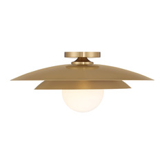 Savoy House Lighting Sherrer Warm Brass Semi-Flushmount Light