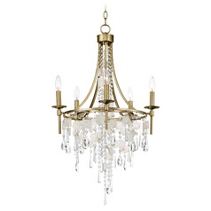Cebu Capiz & Gold Silver Chandelier by Maxim Lighting