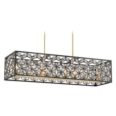 Brookcrest Gold Leaf Linear Light by Metropolitan Lighting