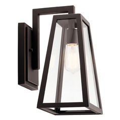Delison 14-Inch Outdoor Wall Light in Rubbed Bronze by Kichler Lighting