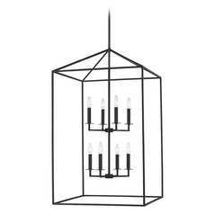 Perryton Extra Large Lantern in Midnight Black by Generation Lighting