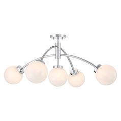 Savoy House Lighting Redfield Chrome LED Semi-Flushmount Light