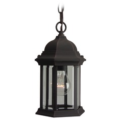 Hex Style Rust Outdoor Hanging Light by Craftmade Lighting