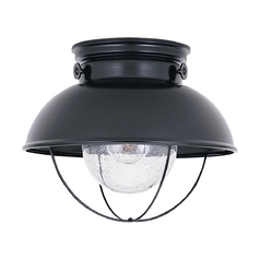 Sebring Outdoor Flush Mount in Black by Generation Lighting