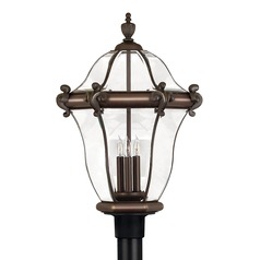 Post Light with Clear Glass in Copper Bronze by Hinkley Lighting