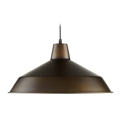 Barn Light Pendant Oiled Bronze 16-inch Wide by Quorum Lighting