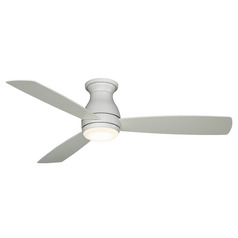 Fanimation Fans Hugh 52 Matte White LED Ceiling Fan with Light