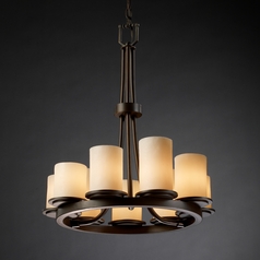 Candlearia 9-Light Chandelier in Dark Bronze by Justice Design Group