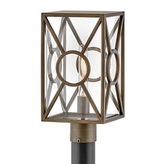 Brixton 15.50-Inch Burnished Bronze Post Light by Hinkley Lighting