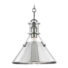 Metal No. 2 Pendant in Polished Nickel by Hudson Valley Lighting