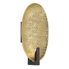 Daric Polished Brass W& Bronze LED Sconce by Metropolitan Lighting