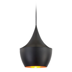 Piquito 10-Inch Pendant in Black by Eurofase Lighting