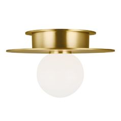 Kelly Wearstler Nodes 8-Inch Burnished Brass Flush Mount by Visual Comfort Studio