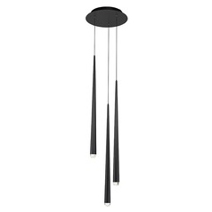Cascade 3-Light LED Pendant in Black by Modern Forms