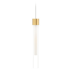Mini Linger LED Freejack Pendant in Natural Brass by Visual Comfort Modern