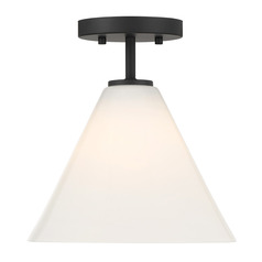 Savoy House Lighting Blair Matte Black Semi-Flushmount Light