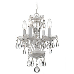 Crystorama Lighting Traditional Crystal Wet White Crystal Chandelier