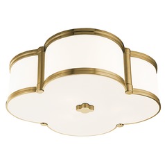 Chandler 3-Light Flush Mount in Aged Brass by Hudson Valley Lighting