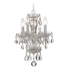 Crystorama Lighting Traditional Crystal Wet White Crystal Chandelier