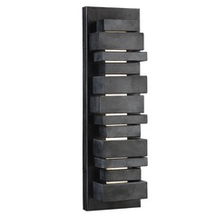 Ledgend Small LED Outdoor Sconce in Weathered Zinc by Visual Comfort Studio