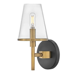 Marten Wall Sconce in Brass & Black by Hinkley Lighting