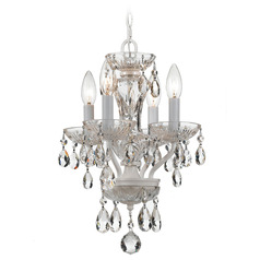 Crystorama Lighting Traditional Crystal Wet White Crystal Chandelier