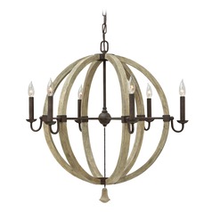 Middlefield Chandelier in Iron Rust & Weathered Ash by Fredrick Ramond