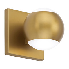 Oko LED Sconce in Aged Brass by Visual Comfort Modern