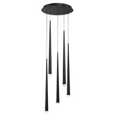 Cascade 5-Light LED Linear Pendant in Black by Modern Forms