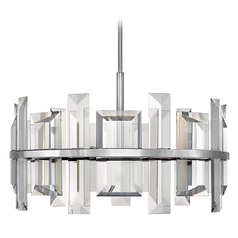 Odette 30-Inch Crystal Pendant in Polished Nickel by Fredrick Ramond