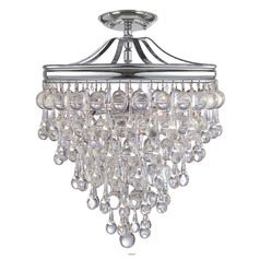 Crystorama Lighting Calypso Polished Chrome Semi-Flushmount Light