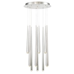 Cascade 9-Light LED Crystal Chandelier in Polished Nickel by Modern Forms