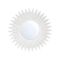 Broche 20-Inch Mirror in Matte White by Crystorama Lighting