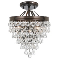 Crystorama Lighting Calypso Vibrant Bronze Semi-Flushmount Light