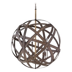 Carson 34-Inch Orb Chandelier in Vintage Iron by Fredrick Ramond