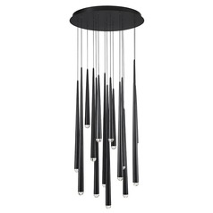Cascade 15-Light LED Pendant in Black by Modern Forms