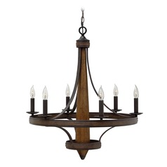 Bastille Chandelier in Vintage Bronze & Chestnut by Fredrick Ramond