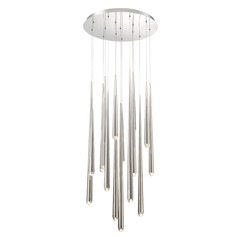 Cascade 15-Light LED Crystal Chandelier in Polished Nickel by Modern Forms