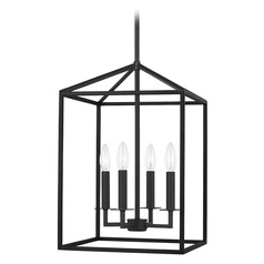 Perryton Small Lantern in Midnight Black by Generation Lighting