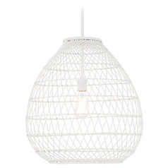 Savoy House Lighting Maya Bisque White Pendant Light with Urn Shade