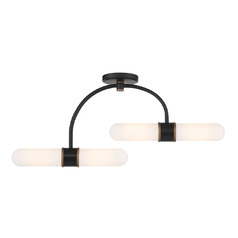Brian Patrick Flynn Capsule Semi-Flush in Black & Gold by Crystorama