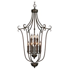 Multi-Family Rubbed Bronze Pendant by Golden Lighting